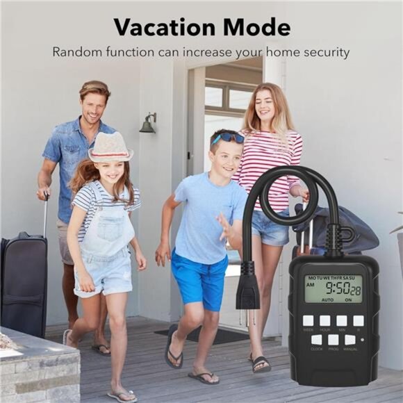 7 Day Outdoor Heavy Duty Digital Programmable Timer BND/U78, 125VAC, 60Hz - Picture 6 of 7